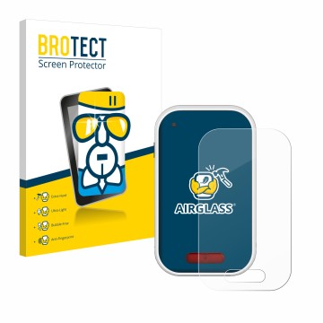 Front side of a product packaging with the brand logo BROTECT. Next to it is the device Polar V650 shown with the correspondin