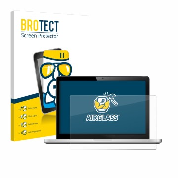 Vorderseite einer Produktverpackung mit dem Markenlogo BROTECT. Daneben ist das Gerät mit dem zugehörigen Displayschutz abgebi