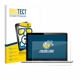 Parte frontal de un envase de producto con el logotipo de la marca BROTECT. Al lado se muestra el dispositivo con su protector