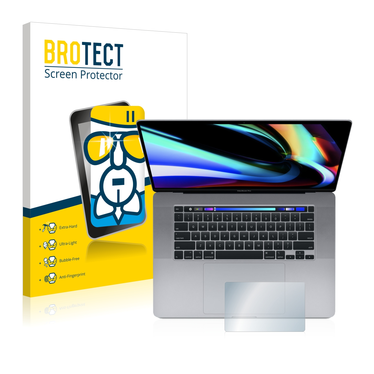 Touch Trackpad klare Displayschutz-Folie upscreen Antibakterielle Schutzfolie kompatibel mit Apple MacBook Pro 13.3 2015 