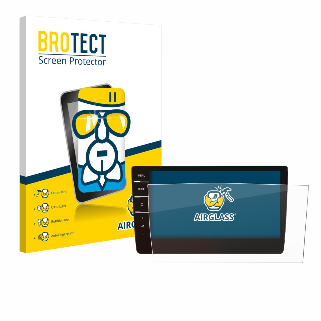 Front side of a product packaging with the brand logo BROTECT. Next to it is the device Volkswagen T6.1 California 2021 Discov