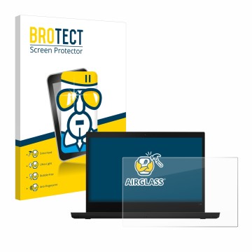 Parte frontale di una confezione del prodotto con il logo del marchio BROTECT. Accanto è raffigurato il dispositivo Lenovo Thi