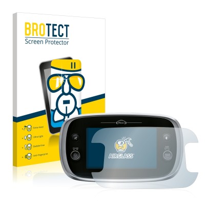 Vorderseite einer Produktverpackung mit dem Markenlogo BROTECT. Daneben ist das Gerät Fiat 500X Uconnect 7" mit dem zugehörige