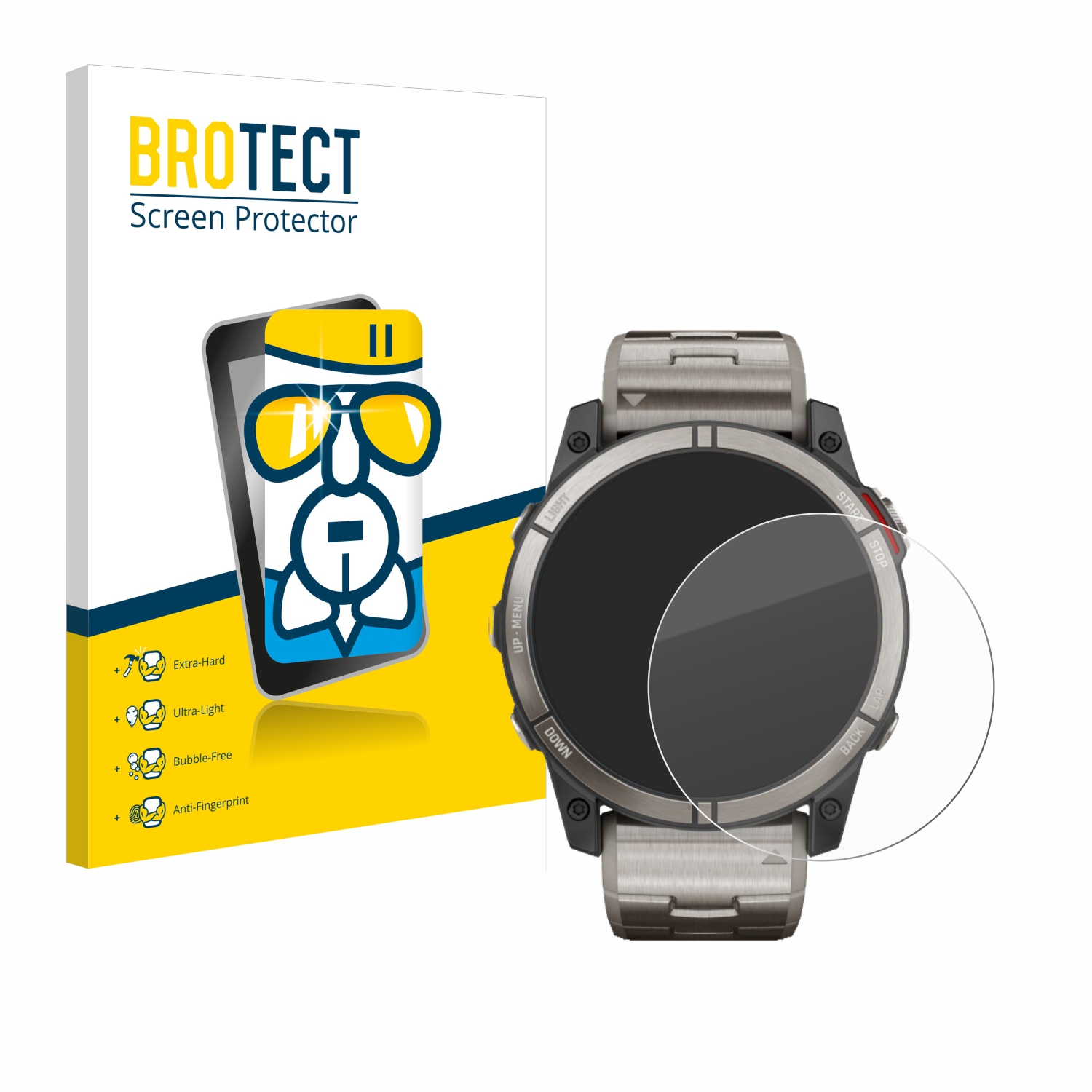 3 Pièces AirGlass - Protecteur Vitre 9H BROTECT Protection Ecran Verre Compatible avec Garmin Forerunner 735XT
