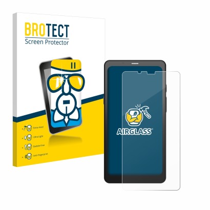 Parte frontale di una confezione del prodotto con il logo del marchio BROTECT. Accanto è raffigurato il dispositivo Boox Palma