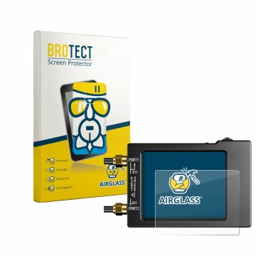 Vorderseite einer Produktverpackung mit dem Markenlogo BROTECT. Daneben ist das Gerät NanoVNA H (handheld) mit dem zugehörigen