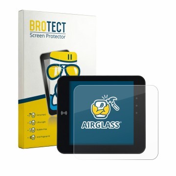 Front side of a product packaging with the brand logo BROTECT. Next to it is the device unu Scooter Pro / Move shown with the 