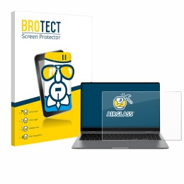 Face avant d’un emballage produit avec le logo de la marque BROTECT. À côté, l’appareil Samsung Galaxy Book5 360 15.6