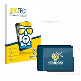 Parte frontal de un envase de producto con el logotipo de la marca BROTECT. Al lado se muestra el dispositivo OnePlus Pad 3 co