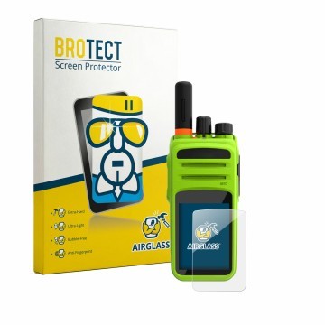 Front side of a product packaging with the brand logo BROTECT. Next to it is the device Talkpod N58 shown with the correspondi