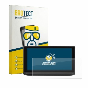 Parte frontal de un envase de producto con el logotipo de la marca BROTECT. Al lado se muestra el dispositivo Peugeot 3008 202