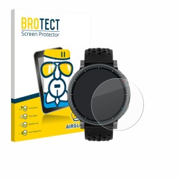 Face avant d’un emballage produit avec le logo de la marque BROTECT. À côté, l’appareil Amazfit Active Max est représenté avec