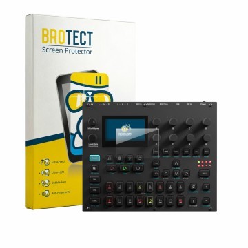 Parte frontale di una confezione del prodotto con il logo del marchio BROTECT. Accanto è raffigurato il dispositivo Elektron D