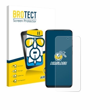 Front side of a product packaging with the brand logo BROTECT. Next to it is the device Oukitel C68 Plus shown with the corres