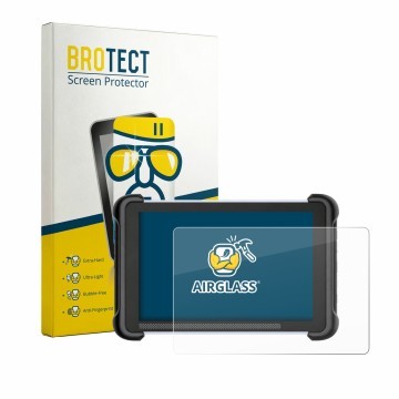 Vorderseite einer Produktverpackung mit dem Markenlogo BROTECT. Daneben ist das Gerät MUCAR 892BT mit dem zugehörigen Displays