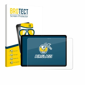 Face avant d’un emballage produit avec le logo de la marque BROTECT. À côté, l’appareil Blackview MEGA 12 est représenté avec 