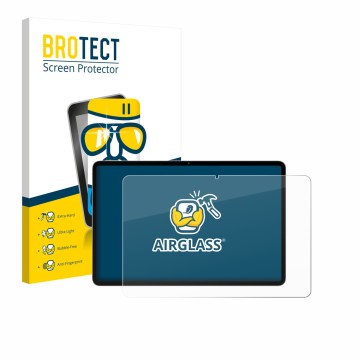 Front side of a product packaging with the brand logo BROTECT. Next to it is the device Blackview Oscal Elite 1 12.1