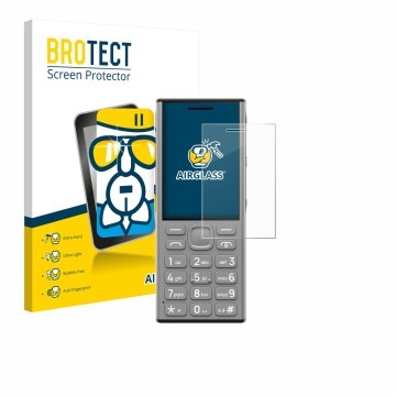 Parte frontale di una confezione del prodotto con il logo del marchio BROTECT. Accanto è raffigurato il dispositivo Nokia 130 