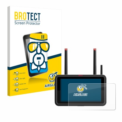 Face avant d’un emballage produit avec le logo de la marque BROTECT. À côté, l’appareil Atomos Ninja TX est représenté avec la