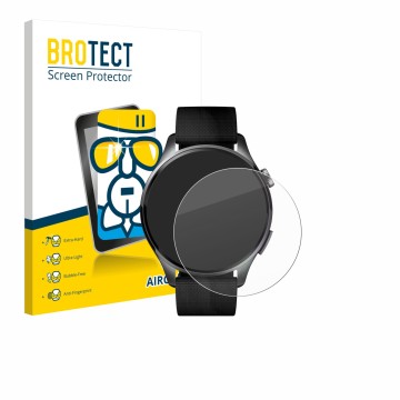 Face avant d’un emballage produit avec le logo de la marque BROTECT. À côté, l’appareil Xiaomi Watch 5 (47 mm) est représenté 