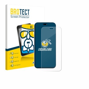 Vorderseite einer Produktverpackung mit dem Markenlogo BROTECT. Daneben ist das Gerät Huawei Nova 15 Pro mit dem zugehörigen D