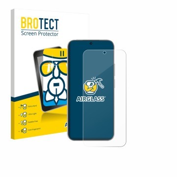 Vorderseite einer Produktverpackung mit dem Markenlogo BROTECT. Daneben ist das Gerät Huawei Nova 15 mit dem zugehörigen Displ