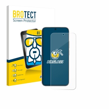 Parte frontal de un envase de producto con el logotipo de la marca BROTECT. Al lado se muestra el dispositivo Huawei Nova 14 L