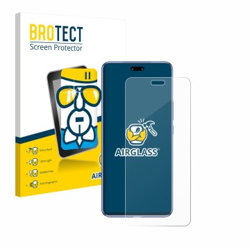 Parte frontal de un envase de producto con el logotipo de la marca BROTECT. Al lado se muestra el dispositivo Huawei Nova 12 P