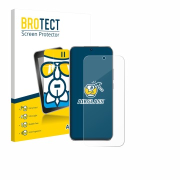 Parte frontal de un envase de producto con el logotipo de la marca BROTECT. Al lado se muestra el dispositivo Huawei Nova 12 L