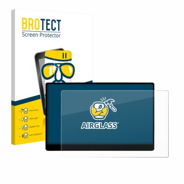 Front side of a product packaging with the brand logo BROTECT. Next to it is the device Sotsu FlipAction Go 14