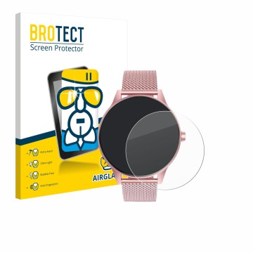 Vorderseite einer Produktverpackung mit dem Markenlogo BROTECT. Daneben ist das Gerät TAOLOON Smartwatch 1.27