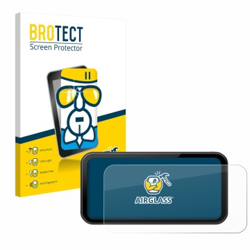 Front side of a product packaging with the brand logo BROTECT. Next to it is the device Wonsidary W622 6.25