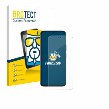 Parte frontale di una confezione del prodotto con il logo del marchio BROTECT. Accanto è raffigurato il dispositivo realme C85