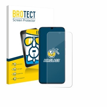 Parte frontale di una confezione del prodotto con il logo del marchio BROTECT. Accanto è raffigurato il dispositivo realme C83