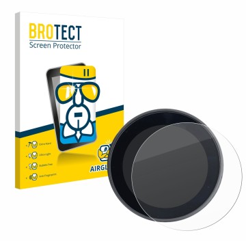 Face avant d’un emballage produit avec le logo de la marque BROTECT. À côté, l’appareil Meraki Espresso Machine est représenté