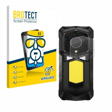 Parte frontale di una confezione del prodotto con il logo del marchio BROTECT. Accanto è raffigurato il dispositivo Ulefone Ar