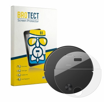 Face avant d’un emballage produit avec le logo de la marque BROTECT. À côté, l’appareil Roborock Saros 20 Sonic est représenté
