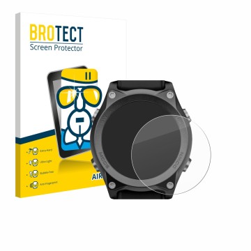Front side of a product packaging with the brand logo BROTECT. Next to it is the device Mares Sirius shown with the correspond