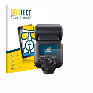 Vorderseite einer Produktverpackung mit dem Markenlogo BROTECT. Daneben ist das Gerät Canon Speedlite EL-5 mit dem zugehörigen