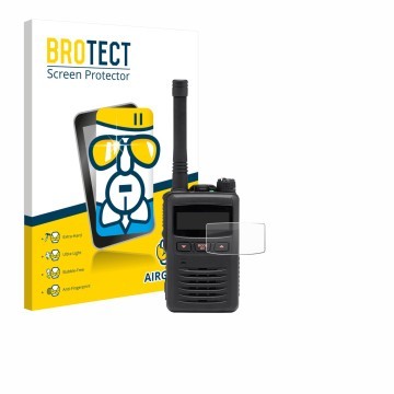 Vorderseite einer Produktverpackung mit dem Markenlogo BROTECT. Daneben ist das Gerät Motorola EVX S24 mit dem zugehörigen Dis