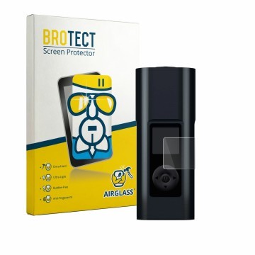 Vorderseite einer Produktverpackung mit dem Markenlogo BROTECT. Daneben ist das Gerät Arizer Solo 3 V2 mit dem zugehörigen Dis