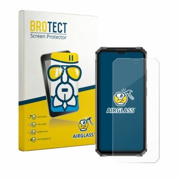 Front side of a product packaging with the brand logo BROTECT. Next to it is the device Oukitel G7 shown with the correspondin