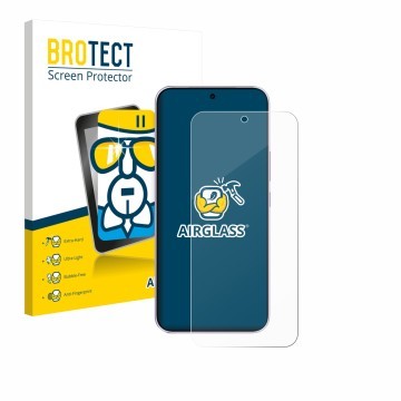 Vorderseite einer Produktverpackung mit dem Markenlogo BROTECT. Daneben ist das Gerät Vivo V70 FE mit dem zugehörigen Displays