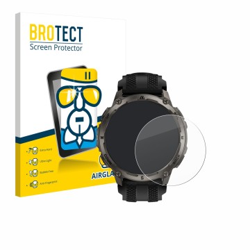 Vorderseite einer Produktverpackung mit dem Markenlogo BROTECT. Daneben ist das Gerät Kospet Tank T4C mit dem zugehörigen Disp