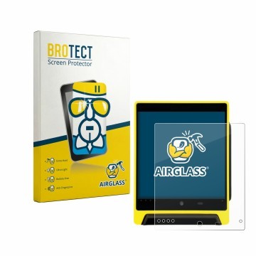 Vorderseite einer Produktverpackung mit dem Markenlogo BROTECT. Daneben ist das Gerät Nayax VPOS Media 4 mit dem zugehörigen D