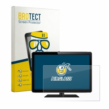 Vorderseite einer Produktverpackung mit dem Markenlogo BROTECT. Daneben ist das Gerät mit dem zugehörigen Displayschutz abgebi