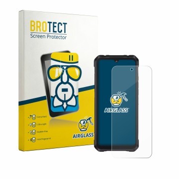 Vorderseite einer Produktverpackung mit dem Markenlogo BROTECT. Daneben ist das Gerät Cubot King Kong Power 5 mit dem zugehöri