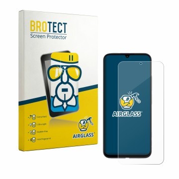 Parte frontale di una confezione del prodotto con il logo del marchio BROTECT. Accanto è raffigurato il dispositivo Redmi R70m