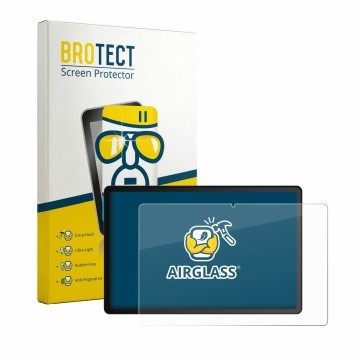 Vorderseite einer Produktverpackung mit dem Markenlogo BROTECT. Daneben ist das Gerät Whitedeer YXG13BK 10.1