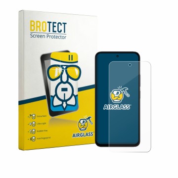 Vorderseite einer Produktverpackung mit dem Markenlogo BROTECT. Daneben ist das Gerät Xiaomi Poco M8s mit dem zugehörigen Disp